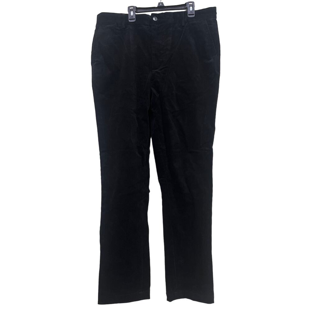 Blank NYC Corduroy Pants Slim Fit Stretch 36x32 Black Flat Front